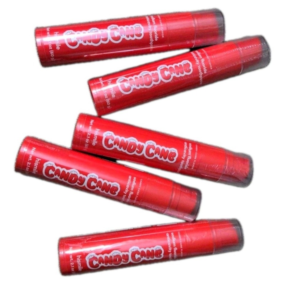5 Pack Hismile Candy Cane Flavored Fluoride Toothpaste‎ New Exp 9/11/2026